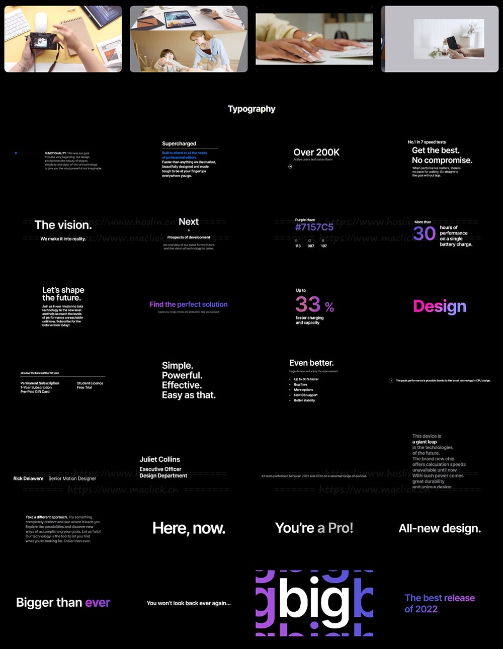 文字标题动画,图文排版元素,FCPX中文插件