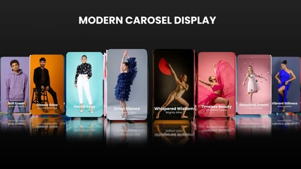 旋转轮播动画,PR模板