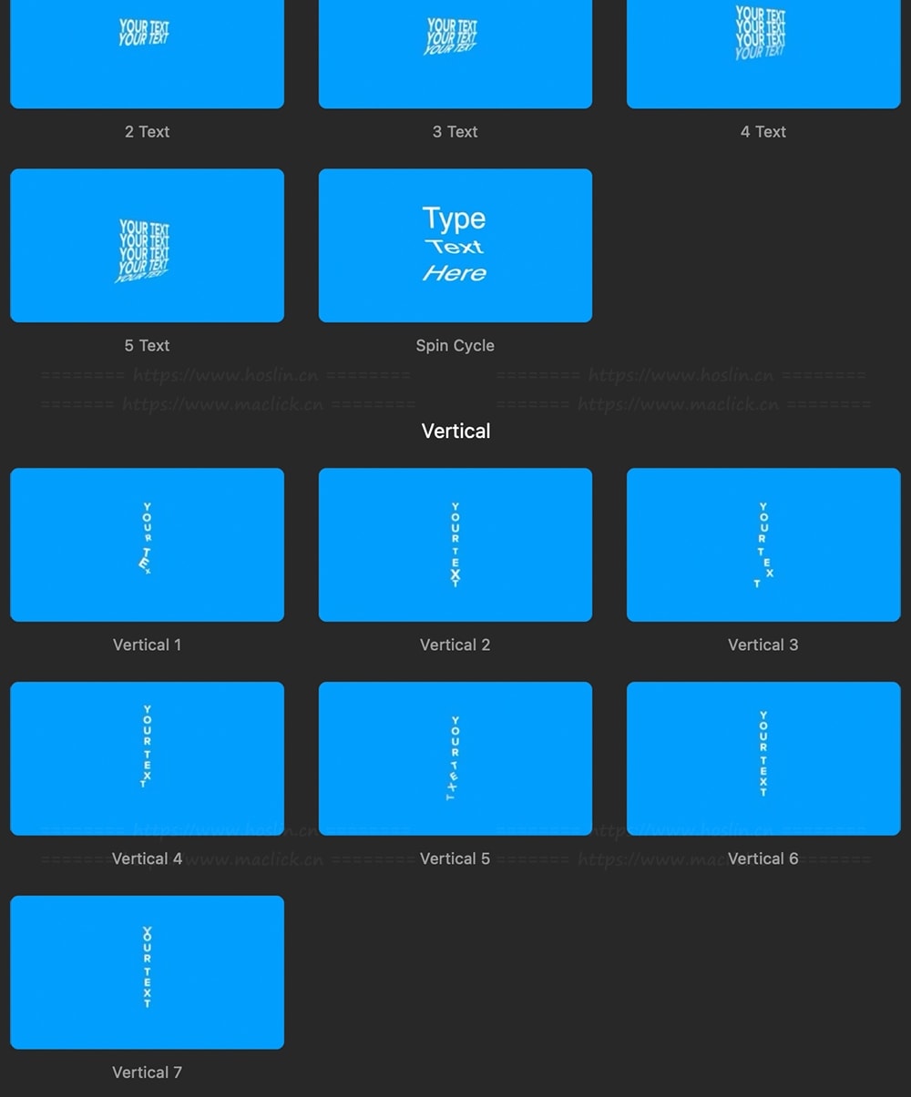 文字标题动画,FCPX中文插件