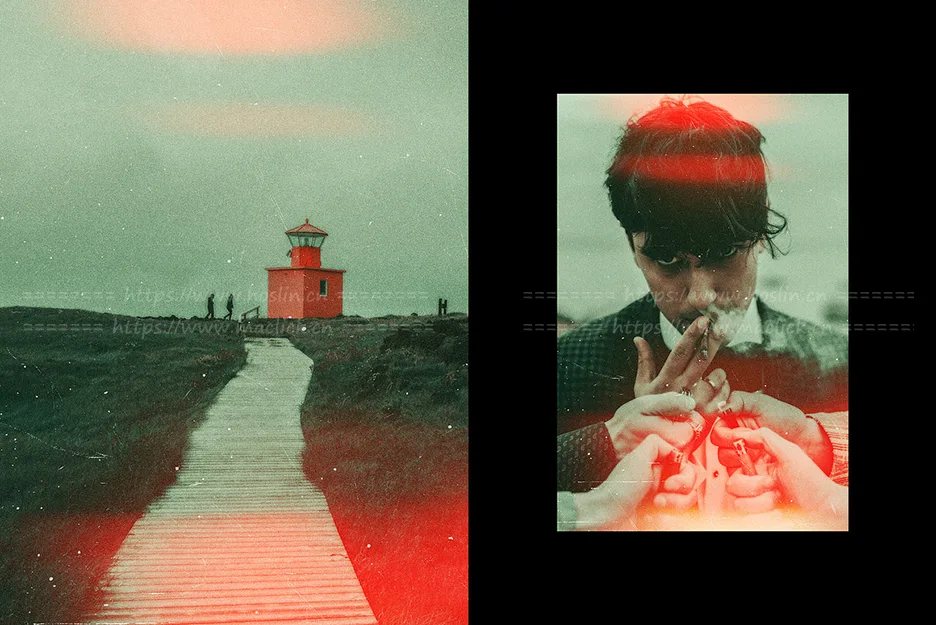 复古胶片特效,PSD模板