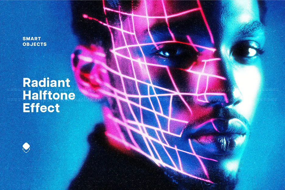 霓虹发光特效,PSD模板