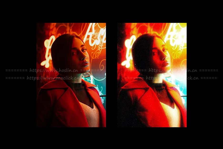 霓虹发光特效,PSD模板