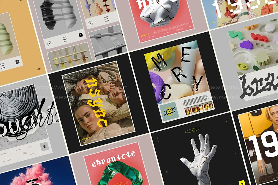 海报图文排版,PSD模板